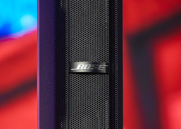 Enceinte Bose professionnelle avec grille noire pour sonorisation au Maroc