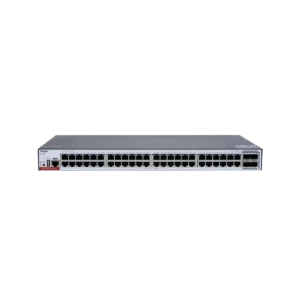 Vue de face du Ruijie Switch Couche 3 PoE+ 48 Ports RG-CS83-48GT4XS-P avec ses 48 ports RJ45 Gigabit et 4 uplinks 10GE SFP+.