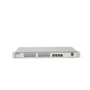 RG-NBS3200-24GT4XS Commutateur Géré Couche 2+ Vue avant montrant 24 ports Gigabit et quatre emplacements SFP+ 10G.