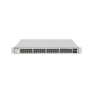 RG-NBS3200-48GT4XS-P-V2 Switch 48 Ports PoE+ Ruijie affichant 48 ports Ethernet Gigabit PoE+ et quatre emplacements 10G SFP+ pour les applications haute densité.