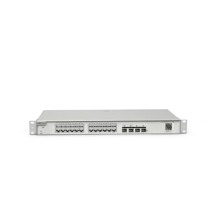 RG-NBS3200-24GT4XS-P-V2 Switch PoE+ Géré Cloud affichant 24 ports Ethernet PoE+ et les quatre slots 10G SFP+ pour les applications d'entreprise et de vidéosurveillance Ruijie.