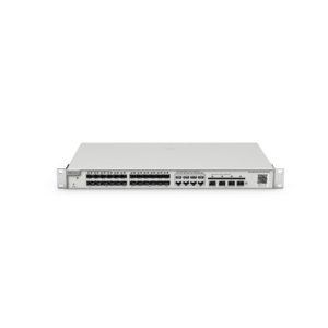 Face avant du switch fibre Ruijie Reyee RG-NBS5200-24SFP/8GT4XS avec ports SFP et Combo.